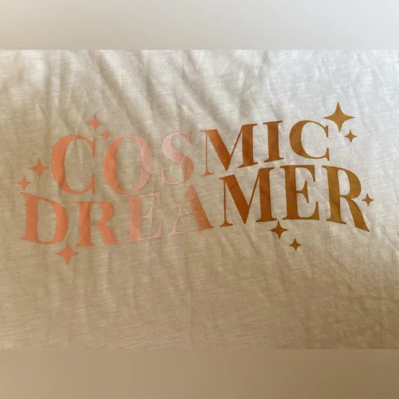 Cosmic Dreamer ✨ Stars Sparkles Sleep T Shirt Light Pink Cozy Pajamas Soft Shirt - Picture 8 of 12